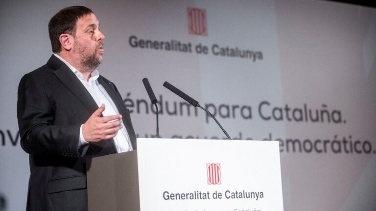 Oriol Junqueras, presidente de Esquerra Republicana de Catalunya y vicepresidente de la Generalidad de Cataluña.