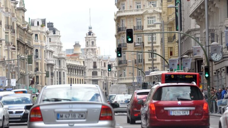 Tráfico en Madrid.