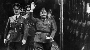 Adolf Hitler y Francisco Franco en Hendaya