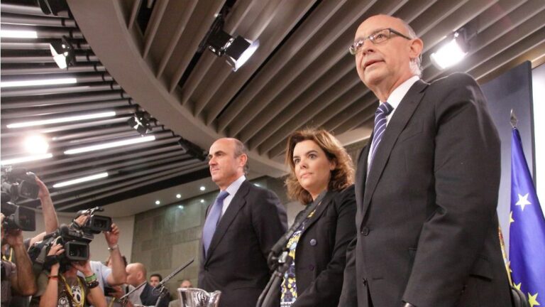 Cristobal Montoro, Soraya Sáenz de Santamaría y Luis de Guindos