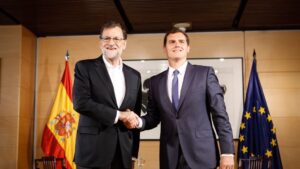 Mariano Rajoy, presidente del Gobierno con Albert Rivera, presidente de Ciudadanos