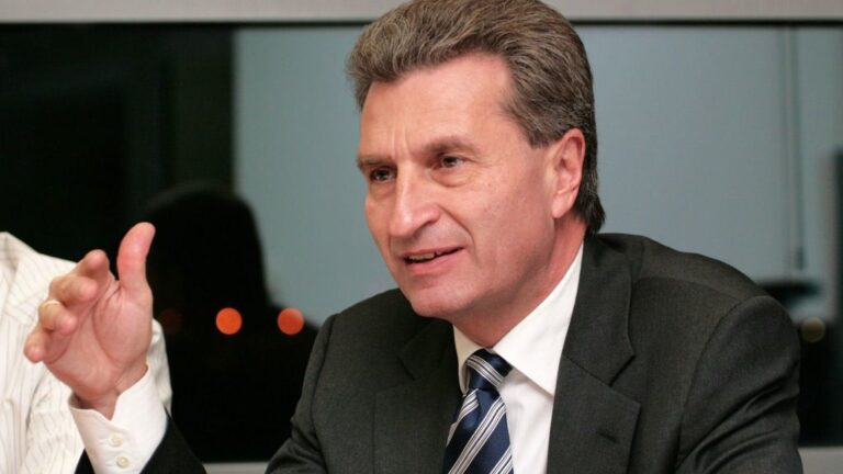 Günther Oettinger, comisario europeo de Programación Financiera y Presupuestos