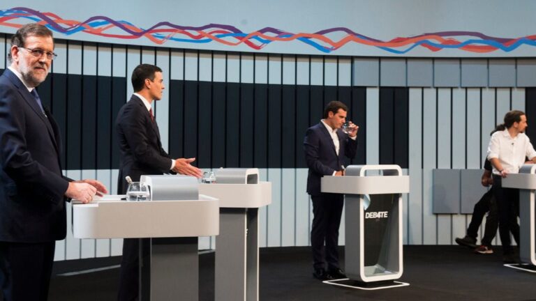 Debate entre Mariano Rajoy, Pedro Sánchez, Albert Rivera y Pablo Iglesias