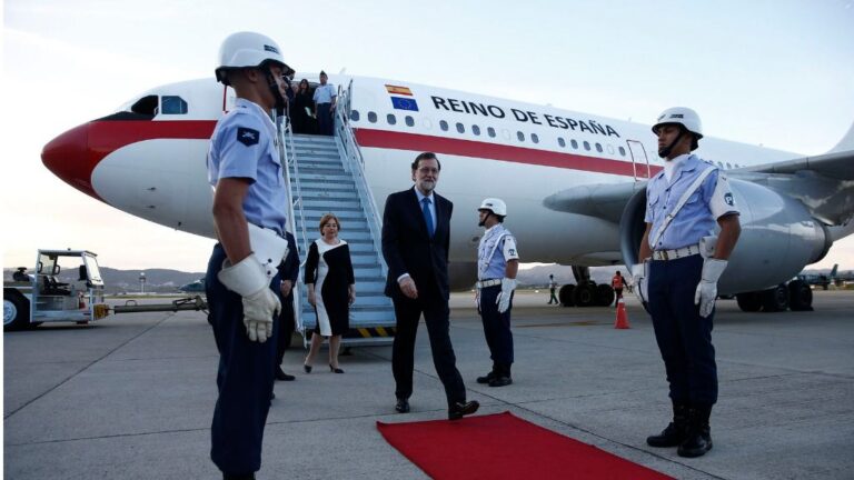 Mariano Rajoy, presidente del Gobierno, avion