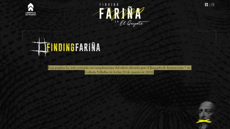 La página web Finding Fariña