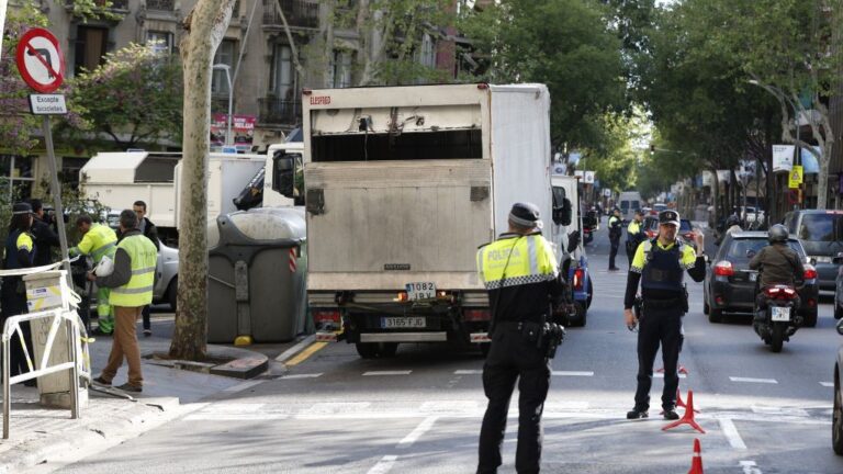 Accidente de camión en Barcelona