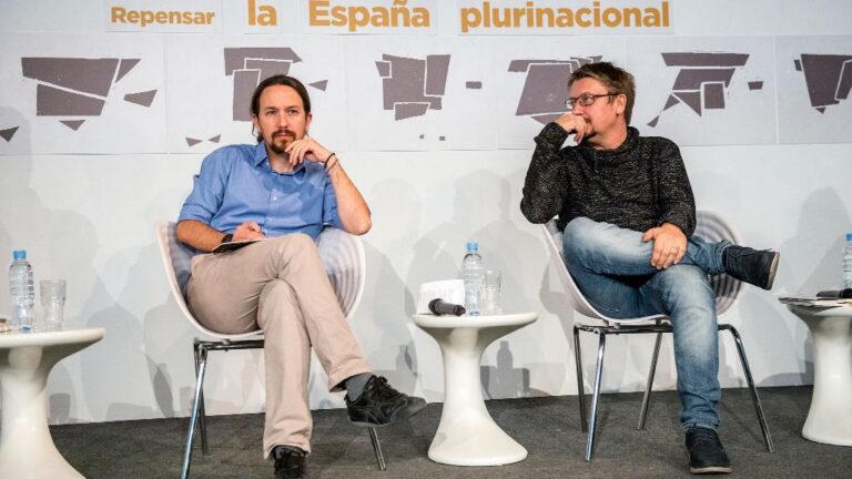 Pablo Iglesias y Xavier Domenech