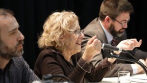 Manuela Carmena, Carlos Sáncehz Mato y Nacho Murgui.