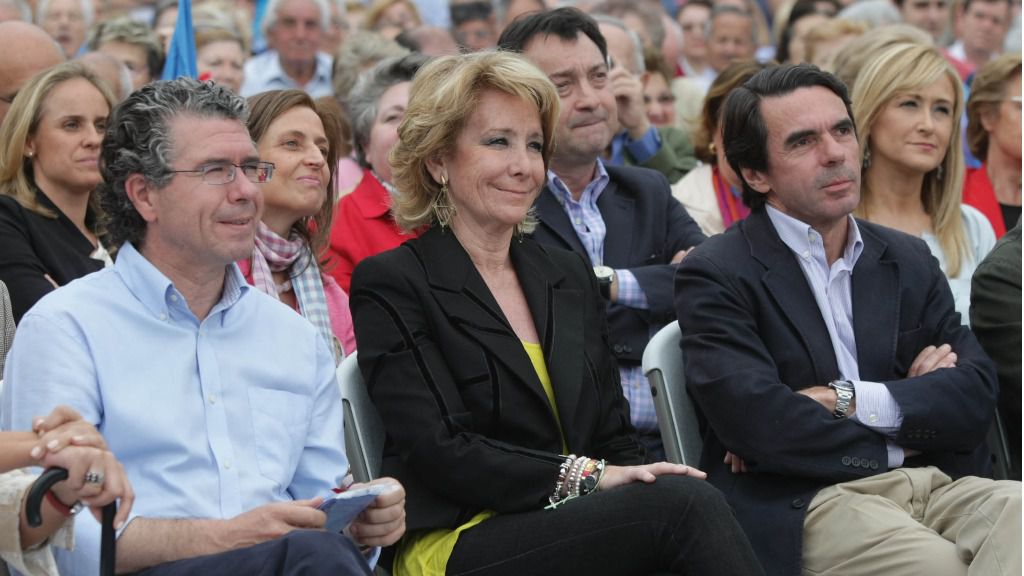Franciasco Granados, Esperanza Aguirre, José María Aznar, Cristina Cifuentes y Manuel Cobo