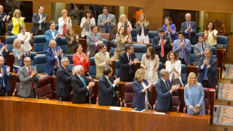 Bancada del PP en la Asamblea de Madrid