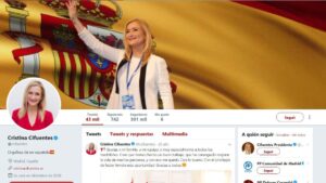 Perfil de Twitter de Cristina Cifuentes