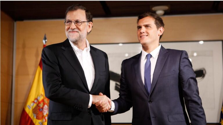 Mariano Rajoy, presidente del Gobierno con Albert Rivera, presidente de Ciudadanos