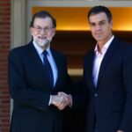 Mariano Rajoy y Pedro Sanchez en La Moncloa