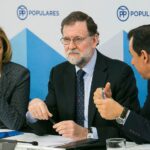Mariano Rajoy, María Dolores de Cospedal y Fernando Martínez-Maillo
