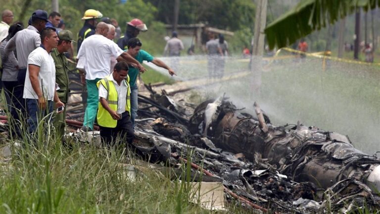 Accidente de avión en La Habana