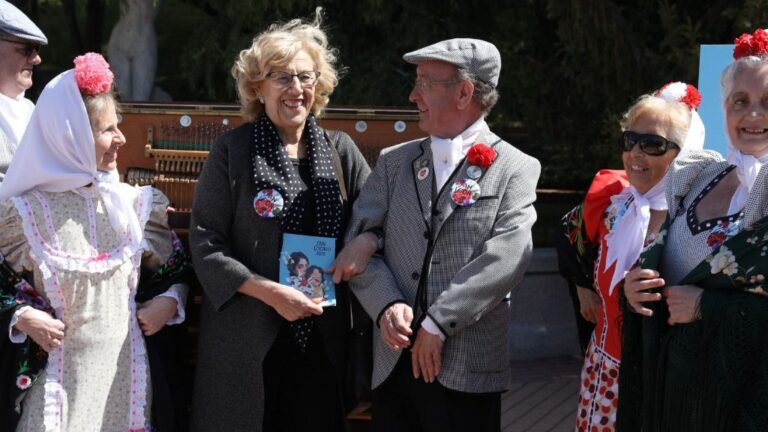 Carmena en la presentación de las fiestas.