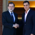 Mariano Rajoy y Pedro Sanchez en La Moncloa