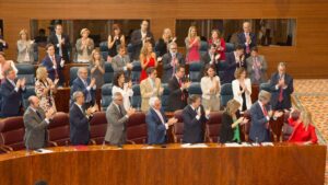 Bancada del PP en la Asamblea de Madrid