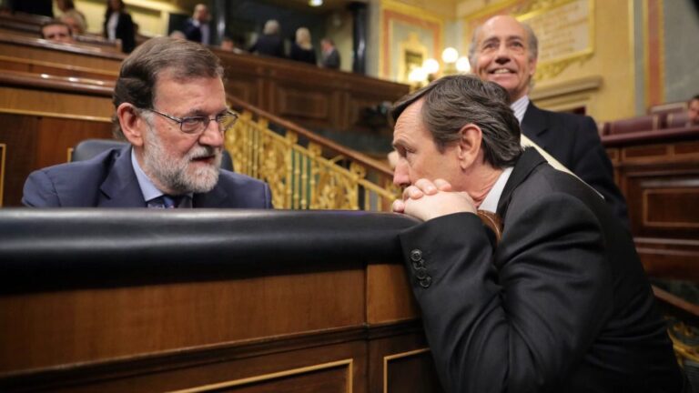 Mariano Rajoy y Rafael Hernando