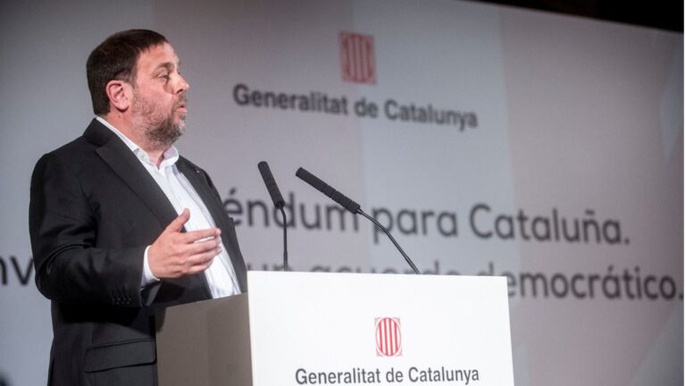 Oriol Junqueras, presidente de Esquerra Republicana de Catalunya y vicepresidente de la Generalidad de Cataluña.