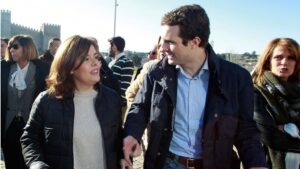 Soraya Sáenz de Santamaría junto a Pablo Casado