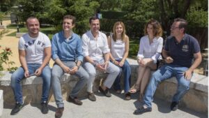 Pablo Casado en una reunión de NNGG de Madrid