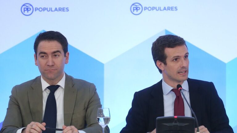 Pablo Casado, Javier Maroto y Teodoro García