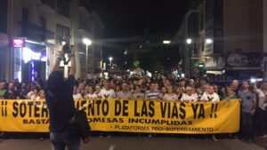 Protestas para reclamar el soterramiento del AVE.