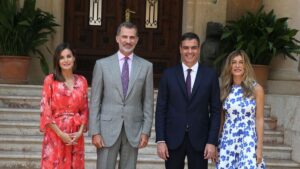 Pedro Sánchez, Begoña Gómez, Felipe VI y Letizia