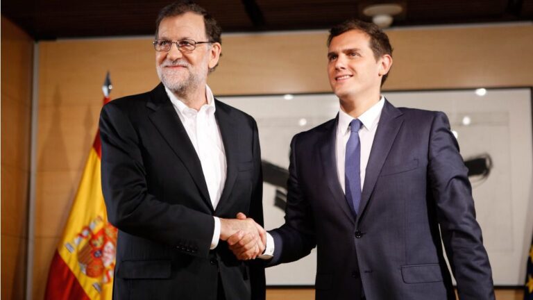 Mariano Rajoy, presidente del Gobierno con Albert Rivera, presidente de Ciudadanos