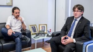 Pablo Iglesias y Carles Puigdemont