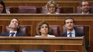 Pablo Casado, Dolors Montserrat y Teodoro García