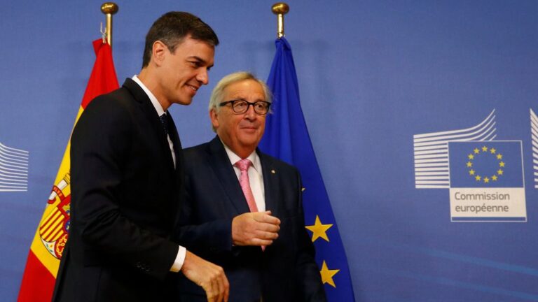 Pedro Sánchez y Jean Claude Juncker