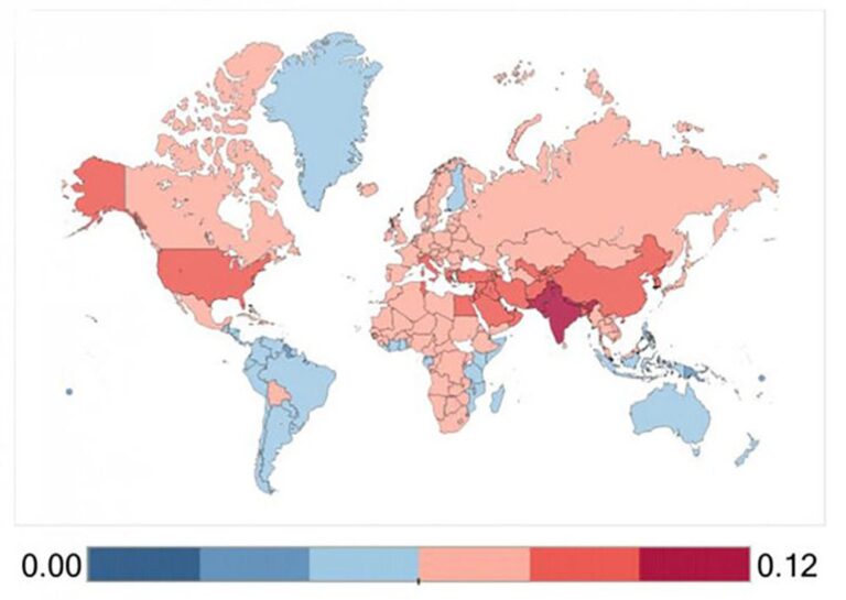 Mapa de contaminación mundial