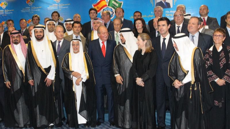 Rey Juan Carlos junto al Rey de Arabia