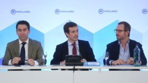 Pablo Casado, Javier Maroto y Teodoro García