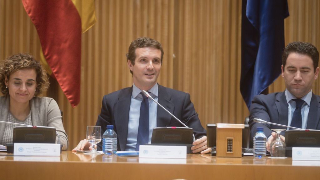 Pablo Casado, Dolors Montserrat y Teodoro García