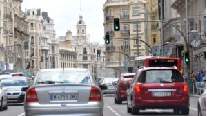 Tráfico en Madrid.