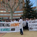 Manifestación de los residentes del Hospital 12 de Octubre