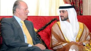 El rey Juan Carlos con Jeque Mohamed bin Rashid al Maktoum