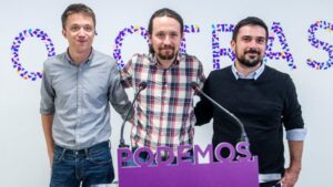 Íñigo Errejón, Pablo Iglesias y Ramón Espinar.