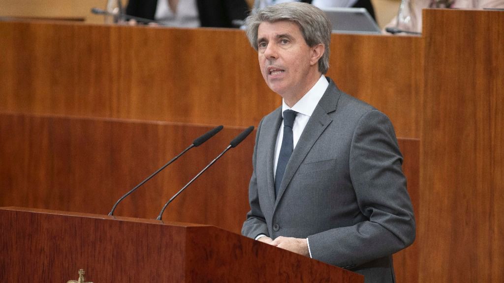 El presidente de la Comunidad de Madrid, Ángel Garrido, en la Asamblea.