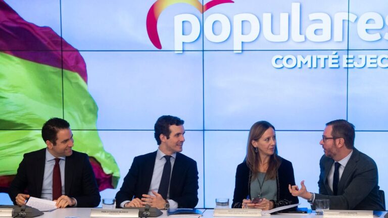 Pablo Casado, Teodoro García Egea, Marta González y Javier Maroto