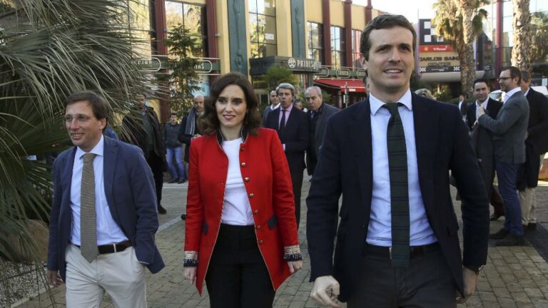 José Luis Martínez Almeida, Isabel Díaz Ayuso y Pablo Casado