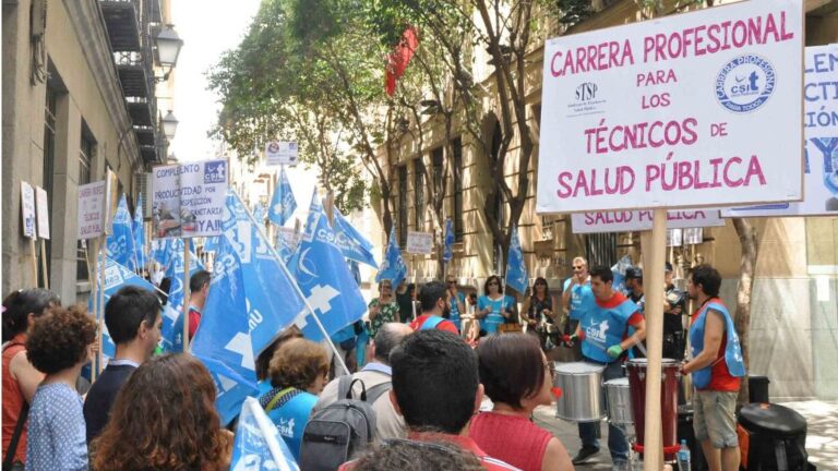 Manifestación técnicos de salud pública