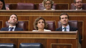 Pablo Casado, Dolors Montserrat y Teodoro García