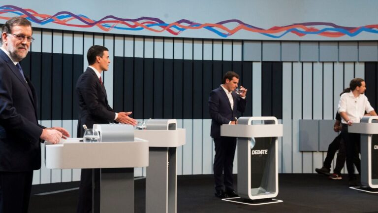 Debate entre Mariano Rajoy, Pedro Sánchez, Albert Rivera y Pablo Iglesias