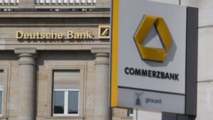 Filiales del Deutschen Bank y del Commerzbank en Fráncfort