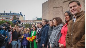 Pablo Casado, Albert Rivera y Santiago Abascal