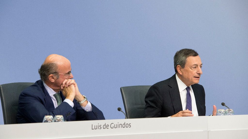 Mario Draghi y Luis de Guindos